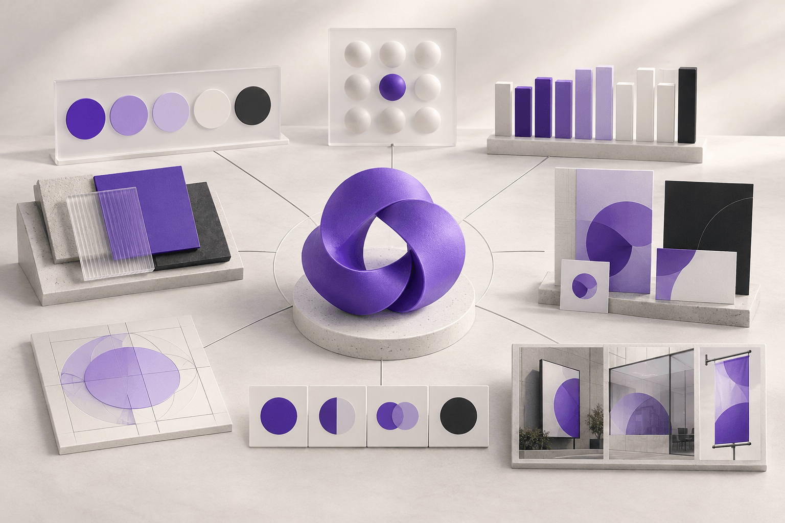 Sistema de identidad construido alrededor de un núcleo visual coherente